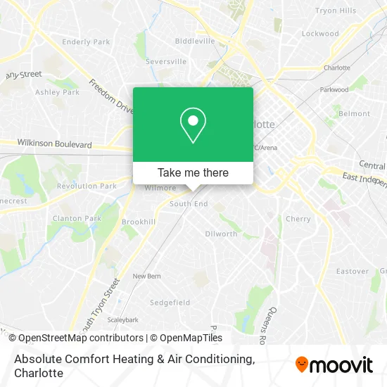 Absolute Comfort Heating & Air Conditioning map