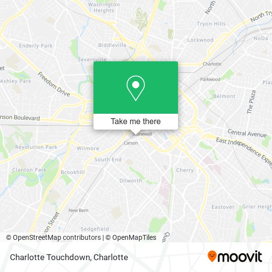 Charlotte Touchdown map