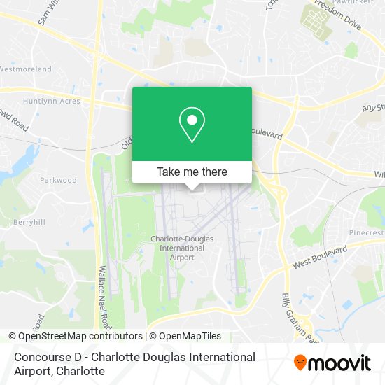 Concourse D - Charlotte Douglas International Airport map