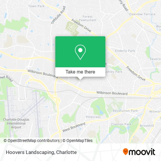 Hoovers Landscaping map