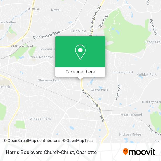 Harris Boulevard Church-Christ map