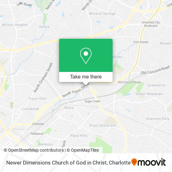 Newer Dimensions Church of God in Christ map