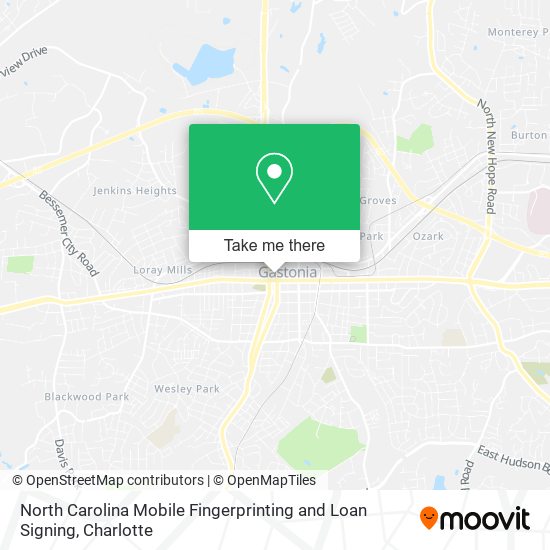 Mapa de North Carolina Mobile Fingerprinting and Loan Signing