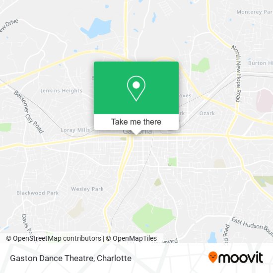 Gaston Dance Theatre map