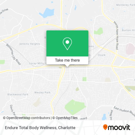 Mapa de Endure Total Body Wellness