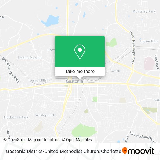 Mapa de Gastonia District-United Methodist Church