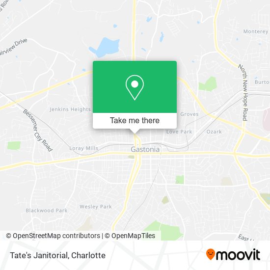 Tate's Janitorial map