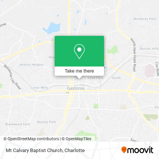 Mt Calvary Baptist Church map