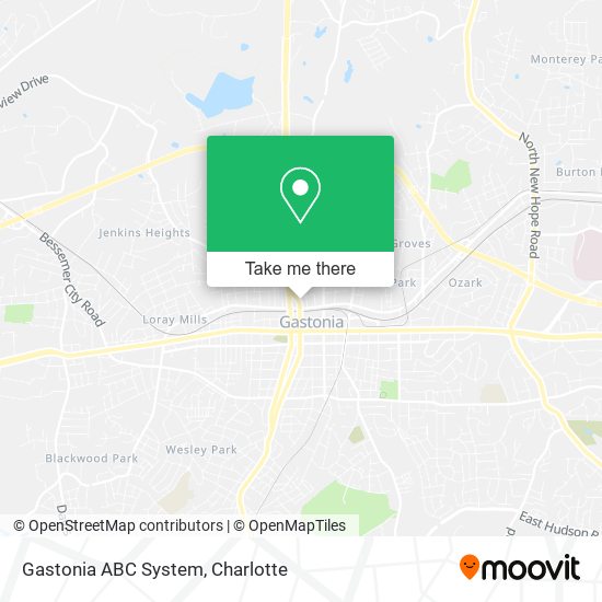 Gastonia ABC System map