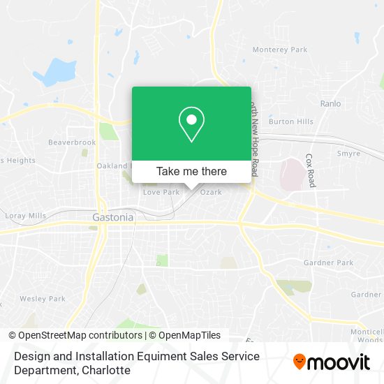 Design and Installation Equiment Sales Service Department map