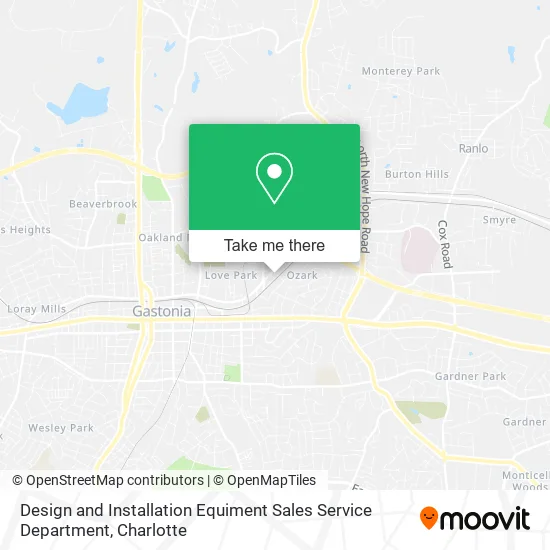 Design and Installation Equiment Sales Service Department map