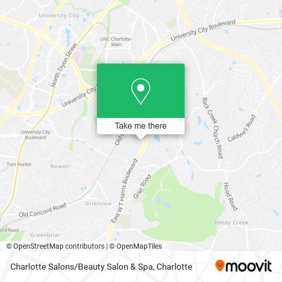 Mapa de Charlotte Salons / Beauty Salon & Spa