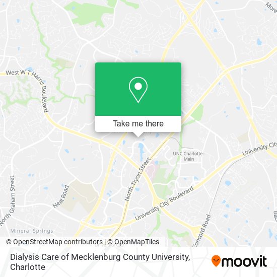 Dialysis Care of Mecklenburg County University map