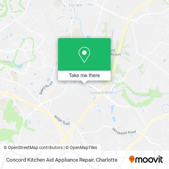 Mapa de Concord Kitchen Aid Appliance Repair