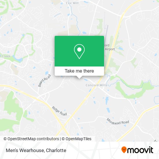 Mapa de Men's Wearhouse