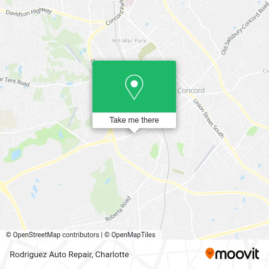 Rodriguez Auto Repair map