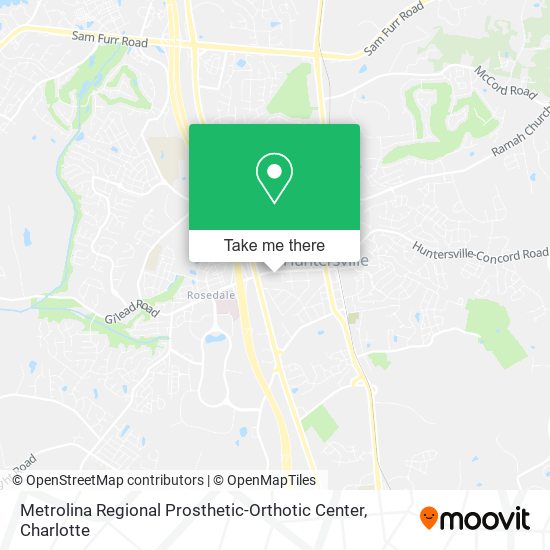 Metrolina Regional Prosthetic-Orthotic Center map