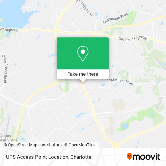 UPS Access Point Location map