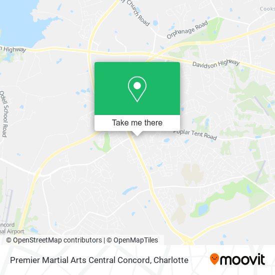 Mapa de Premier Martial Arts Central Concord