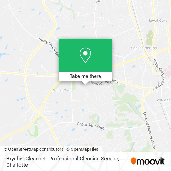 Brysher Cleannet. Professional Cleaning Service map