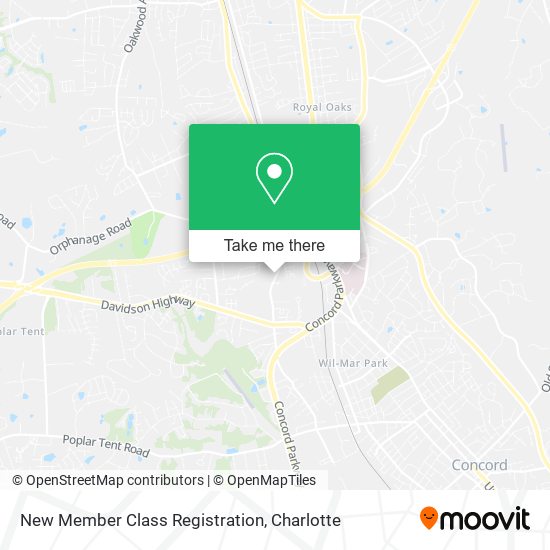 New Member Class Registration map