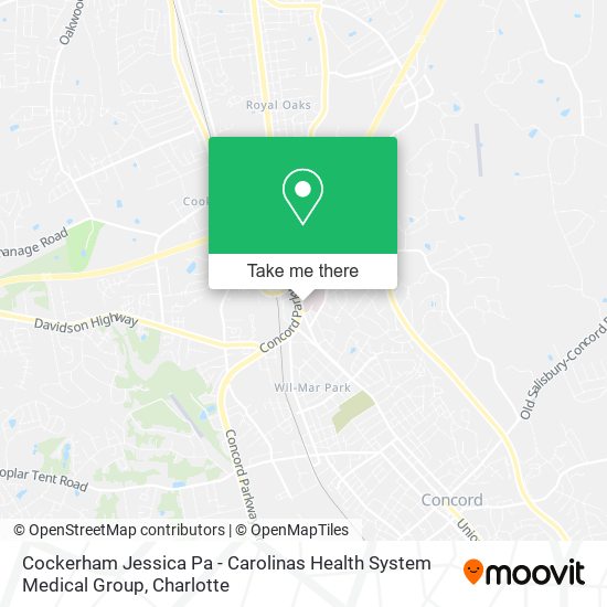 Cockerham Jessica Pa - Carolinas Health System Medical Group map