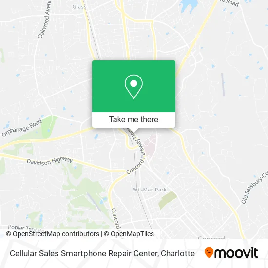 Cellular Sales Smartphone Repair Center map