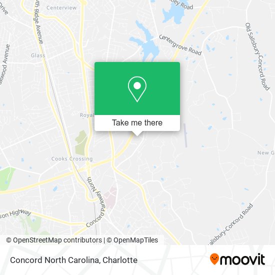 Mapa de Concord North Carolina