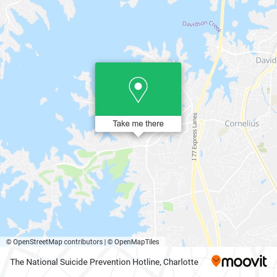 Mapa de The National Suicide Prevention Hotline