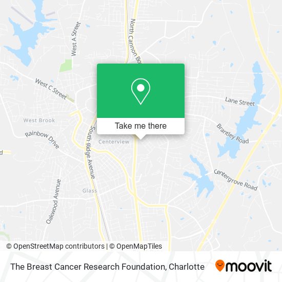 The Breast Cancer Research Foundation map
