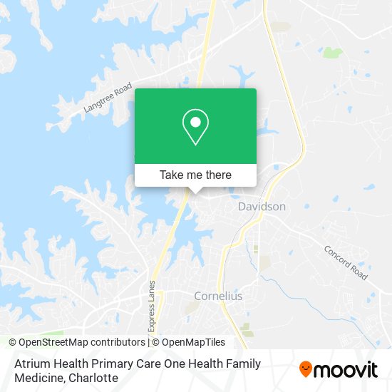 Mapa de Atrium Health Primary Care One Health Family Medicine