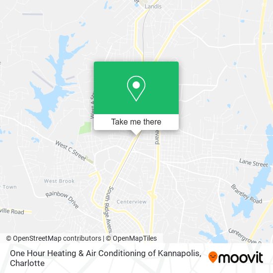 One Hour Heating & Air Conditioning of Kannapolis map