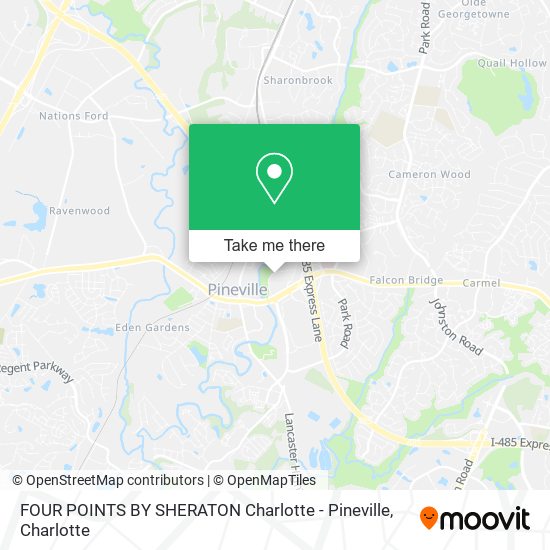 FOUR POINTS BY SHERATON Charlotte - Pineville map