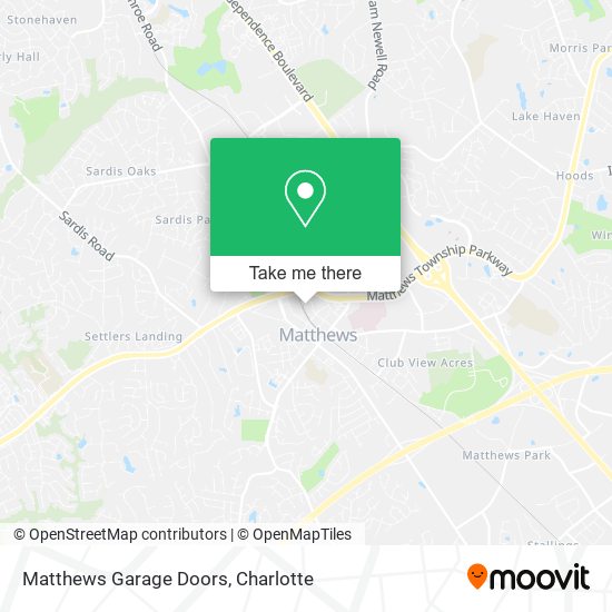 Matthews Garage Doors map