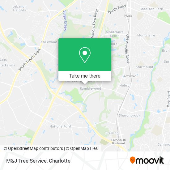 Mapa de M&J Tree Service