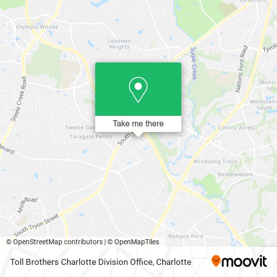 Mapa de Toll Brothers Charlotte Division Office