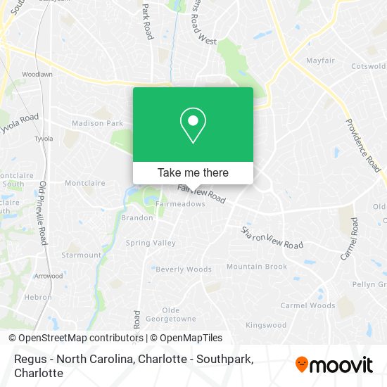 Regus - North Carolina, Charlotte - Southpark map