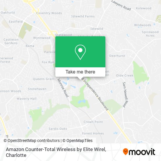 Mapa de Amazon Counter-Total Wireless by Elite Wirel