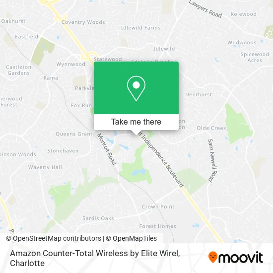 Amazon Counter-Total Wireless by Elite Wirel map