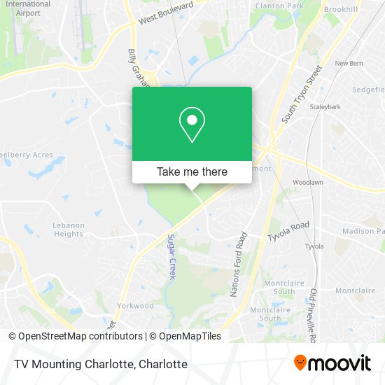 TV Mounting Charlotte map