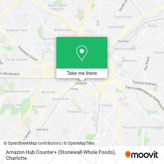 Amazon Hub Counter+ (Stonewall-Whole Foods) map
