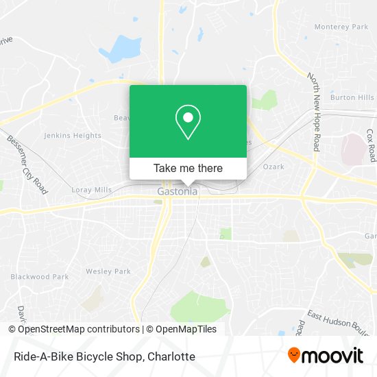 Ride-A-Bike Bicycle Shop map