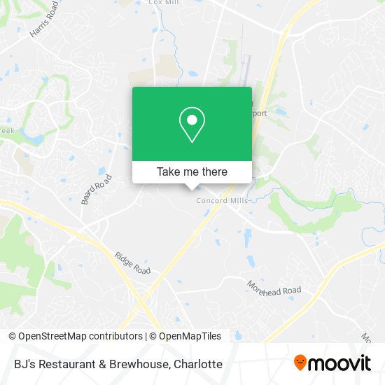 Mapa de BJ's Restaurant & Brewhouse