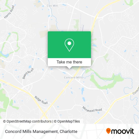 Concord Mills Management map
