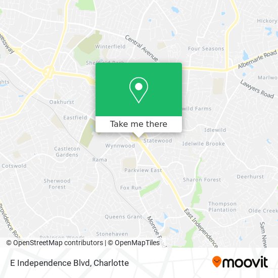 Mapa de E Independence Blvd