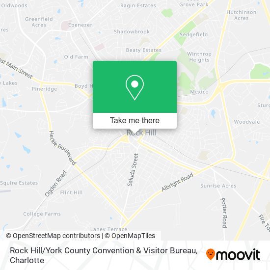 Rock Hill / York County Convention & Visitor Bureau map