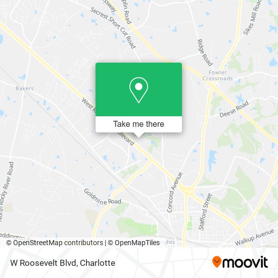 W Roosevelt Blvd map