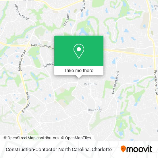 Construction-Contactor North Carolina map