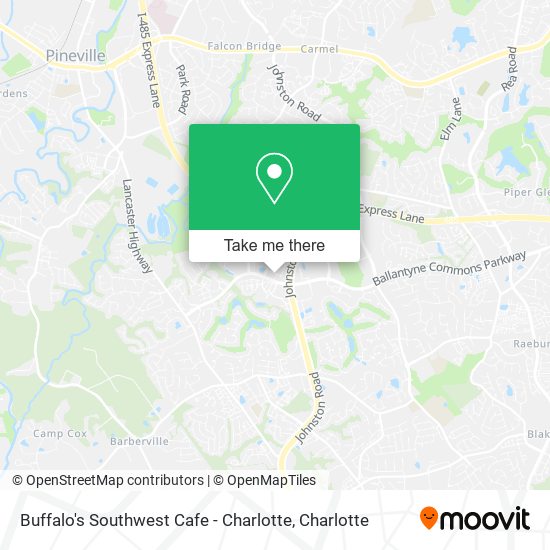 Mapa de Buffalo's Southwest Cafe - Charlotte