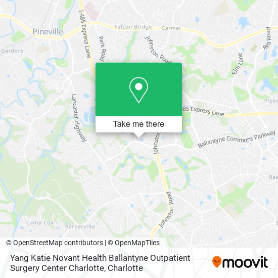 Yang Katie Novant Health Ballantyne Outpatient Surgery Center Charlotte map